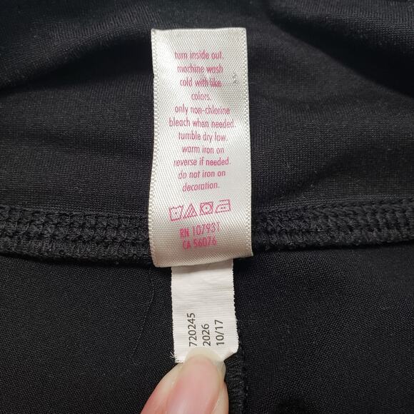 Justice Active Leggings Girls Size 14/16 Black Pink Mesh Athletic Full Length - Picture 10 of 15